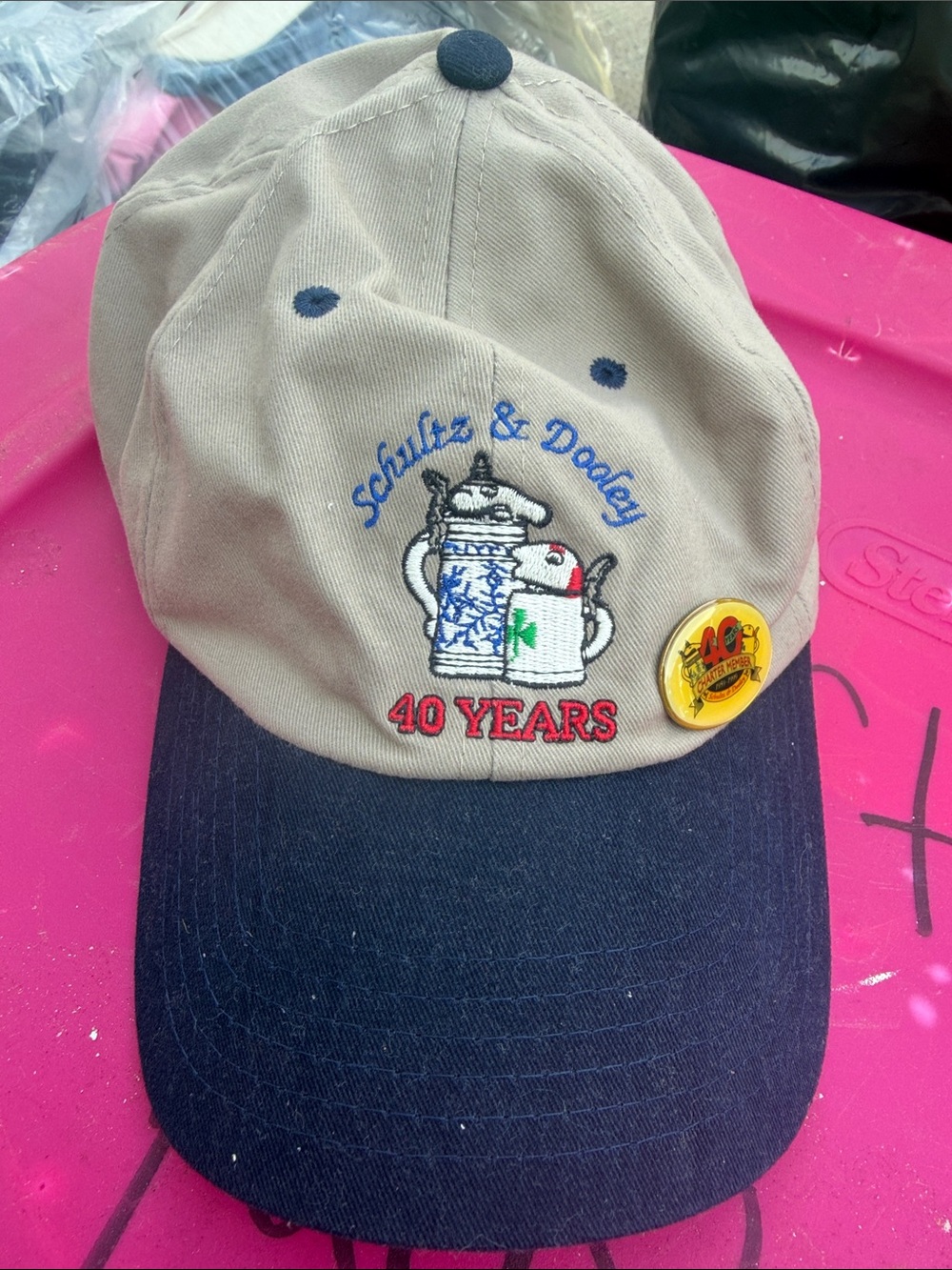 vintage Schultz and Dooley 40th anniversary baseball cap